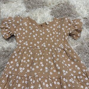 Quincy Mae Floral Cream Kids Dress